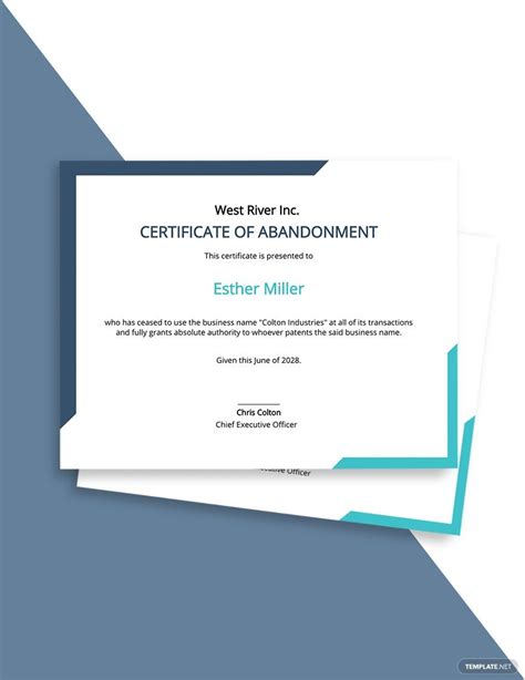 certificate of abandonment|certified purchasing manager online classes.